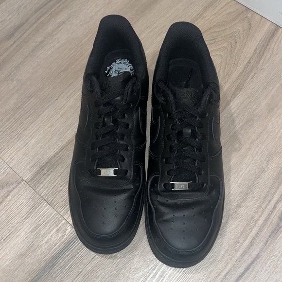 Nike Shoes Mens 12 Air Force 1 Shoes Black AF1 - Picture 10 of 10